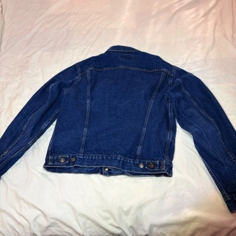 Vintage 1986 Levis 71506-0216‎ Denim Trucker Jacket 46L Made in USA Dark Wash - Picture 3 of 10